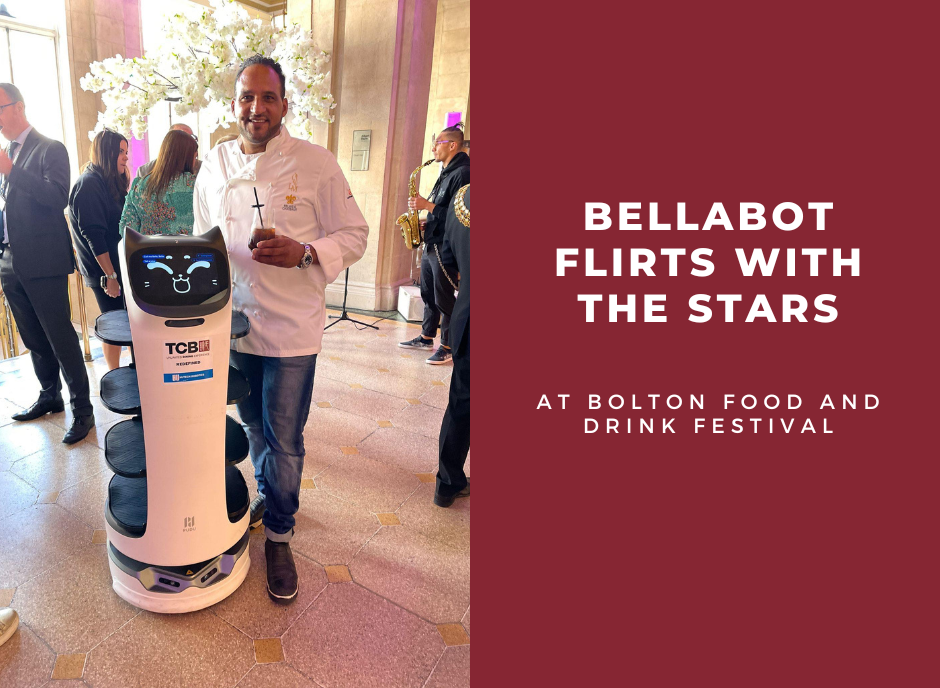 Bellabot with Chef Michael Caines before the opening lunch