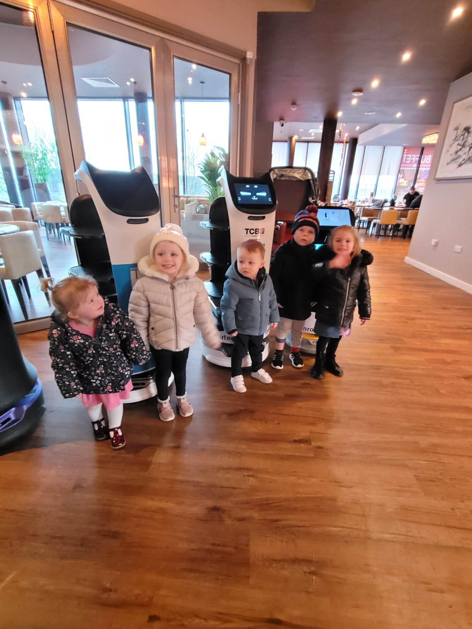 Children Meet the robots at TCB Chinese New Year visit